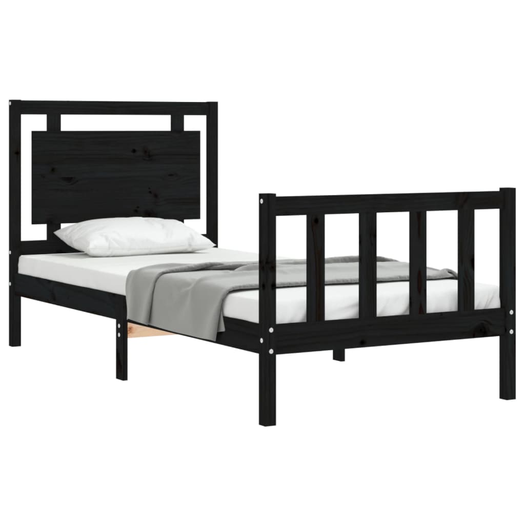 Sengeramme med hodegavl svart small single heltre