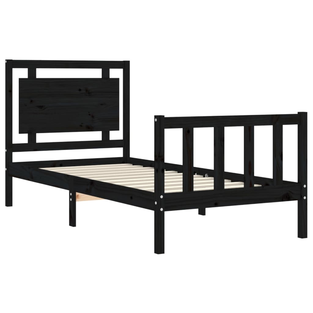 Sengeramme med hodegavl svart small single heltre