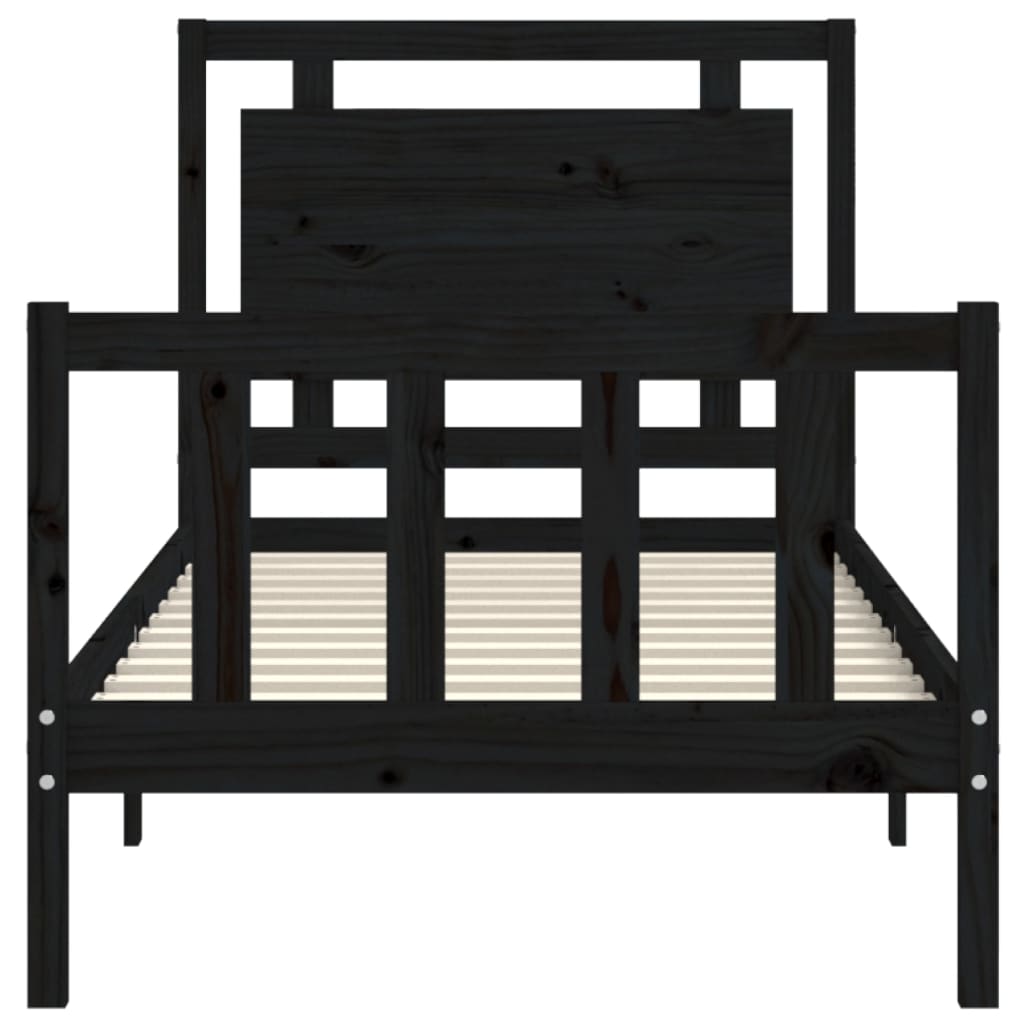 Sengeramme med hodegavl svart small single heltre