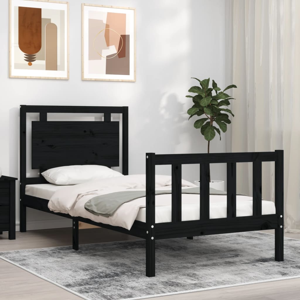 Sengeramme med hodegavl svart small single heltre