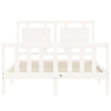 Sengeramme med hodegavl hvit small double heltre