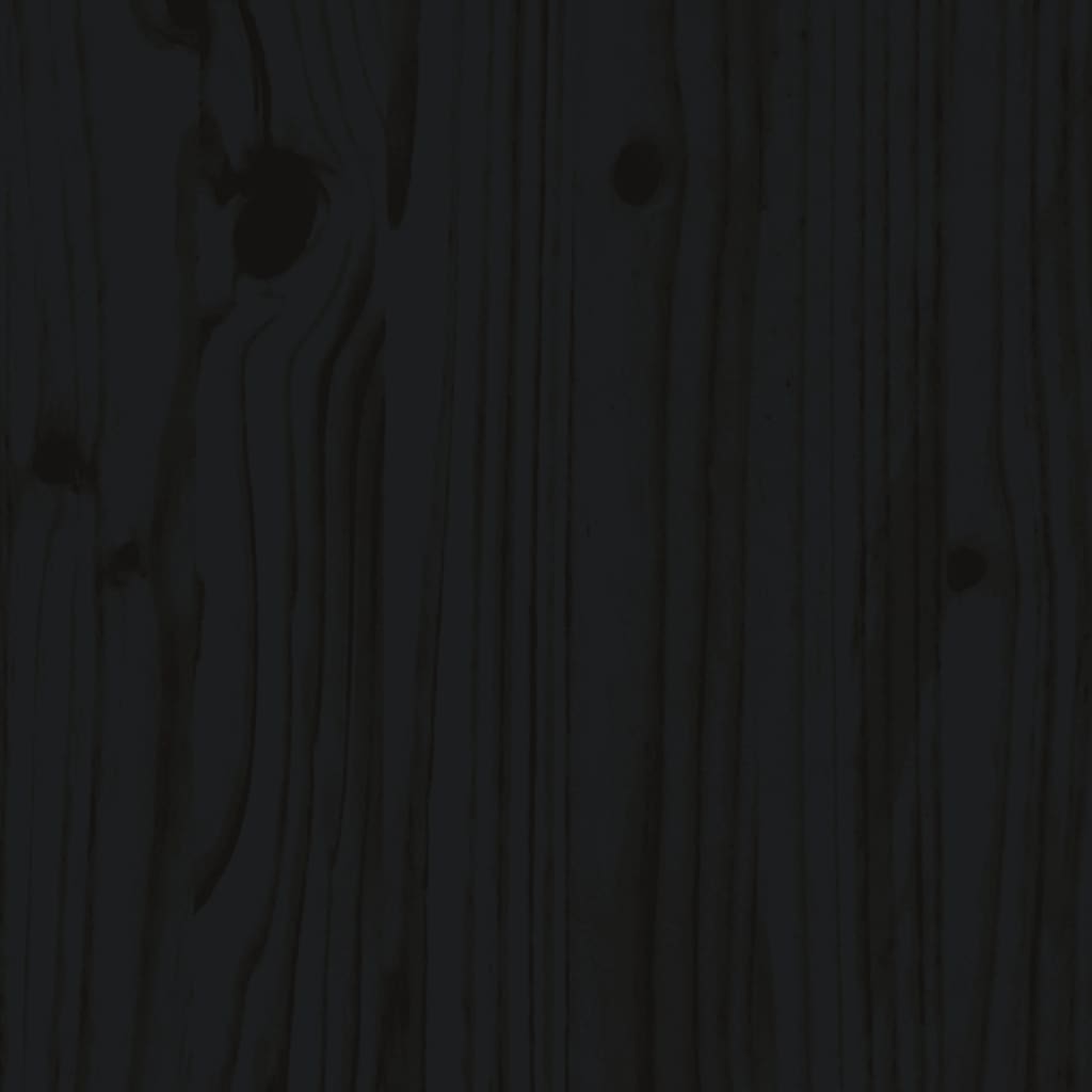 Sengeramme med hodegavl svart 200x200 cm heltre