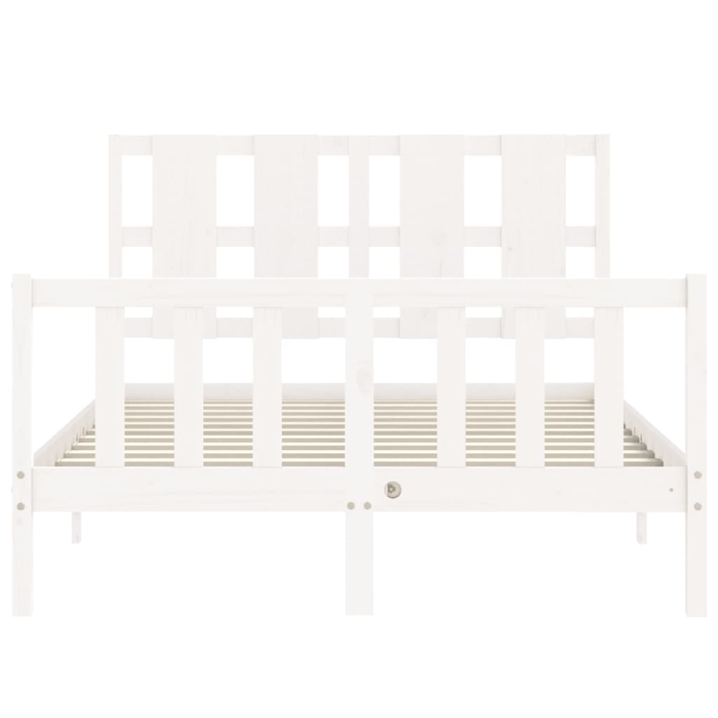Sengeramme med hodegavl hvit small double heltre