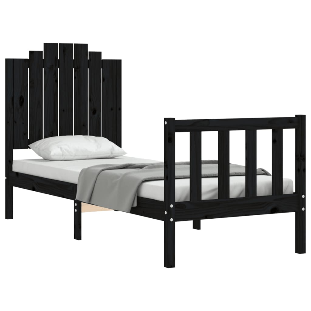 Sengeramme med hodegavl svart small single heltre
