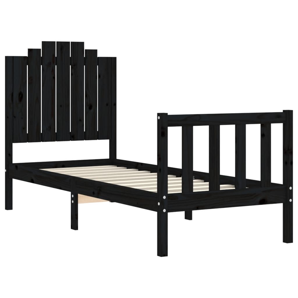 Sengeramme med hodegavl svart small single heltre