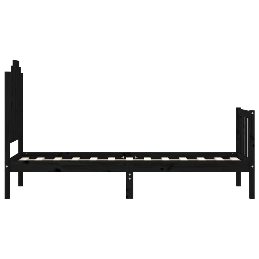 Sengeramme med hodegavl svart small single heltre