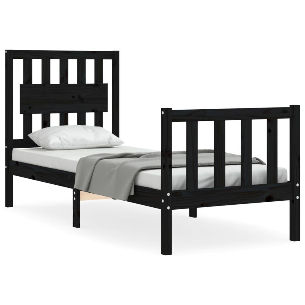 Sengeramme med hodegavl svart small single heltre