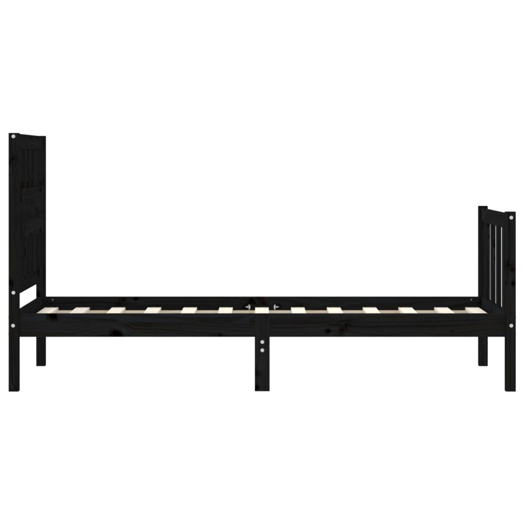 Sengeramme med hodegavl svart small single heltre