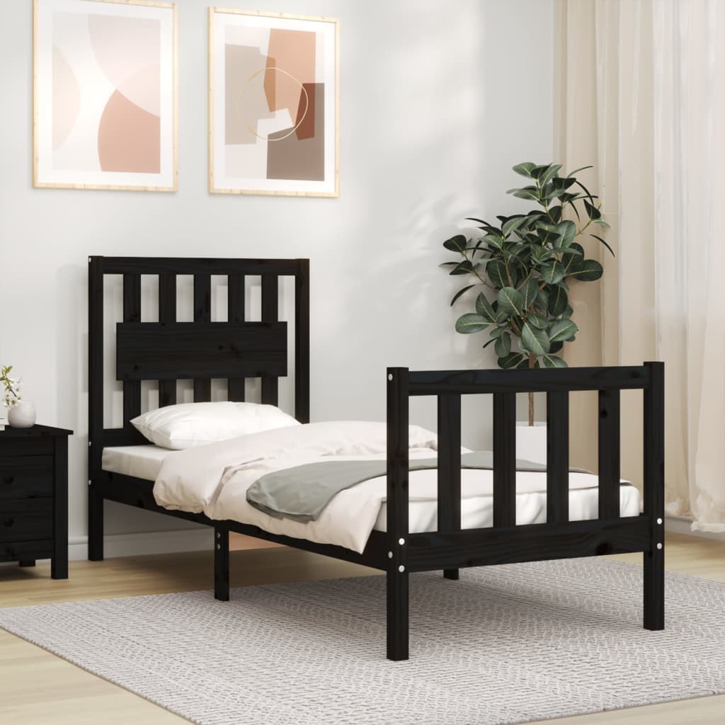 Sengeramme med hodegavl svart small single heltre