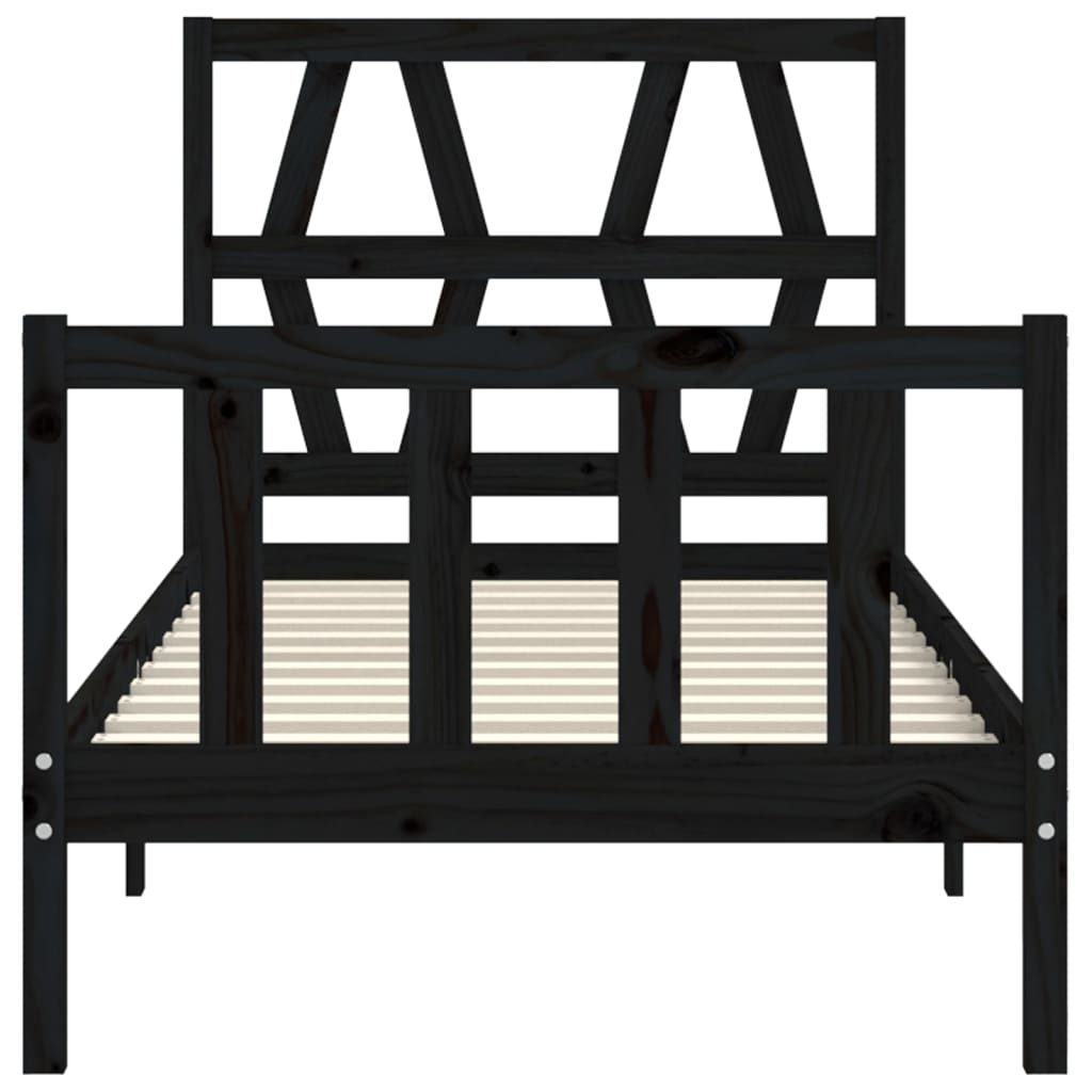 Sengeramme med hodegavl svart small single heltre