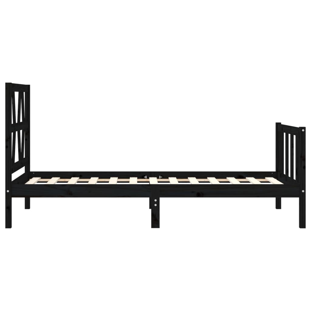 Sengeramme med hodegavl svart small single heltre