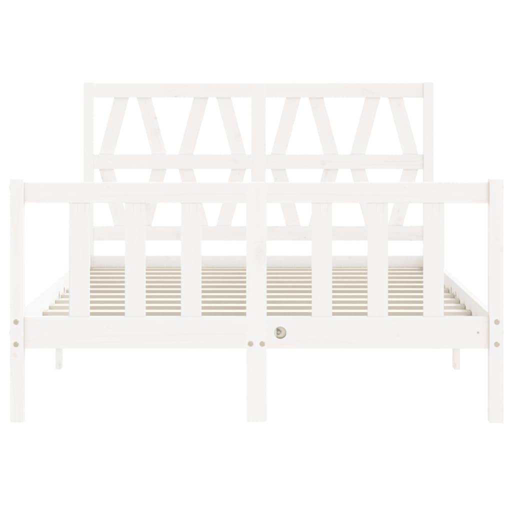 Sengeramme med hodegavl hvit small double heltre