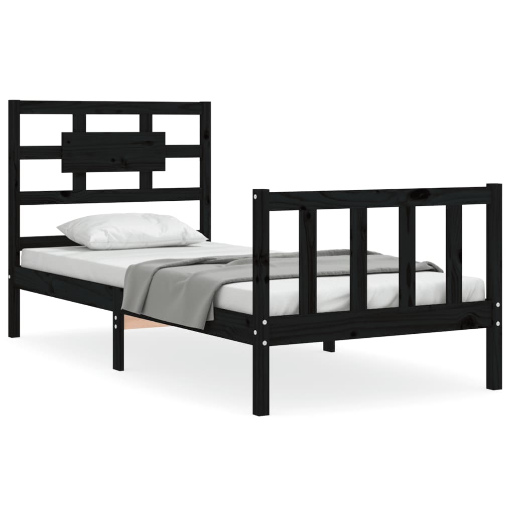 Sengeramme med hodegavl svart small single heltre
