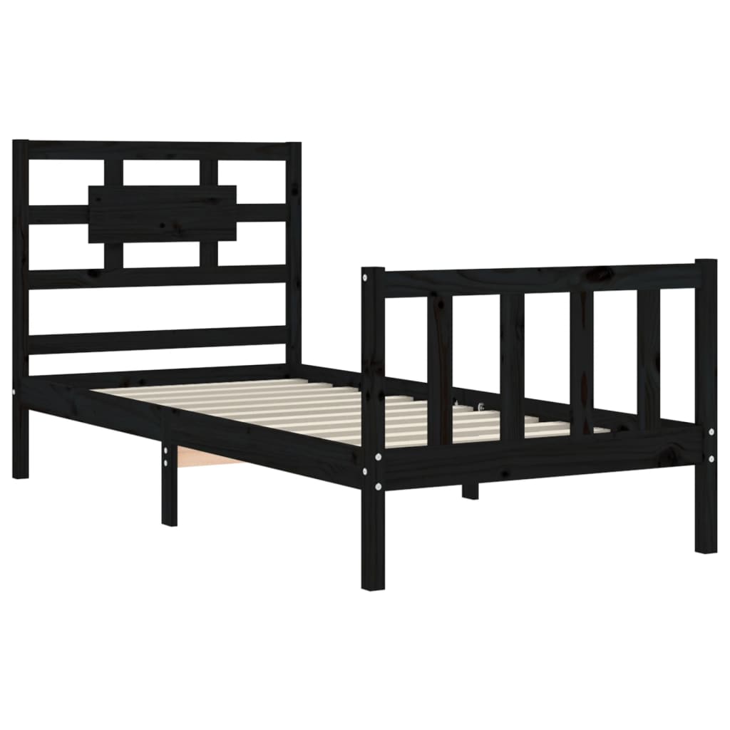 Sengeramme med hodegavl svart small single heltre