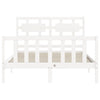 Sengeramme med hodegavl hvit small double heltre