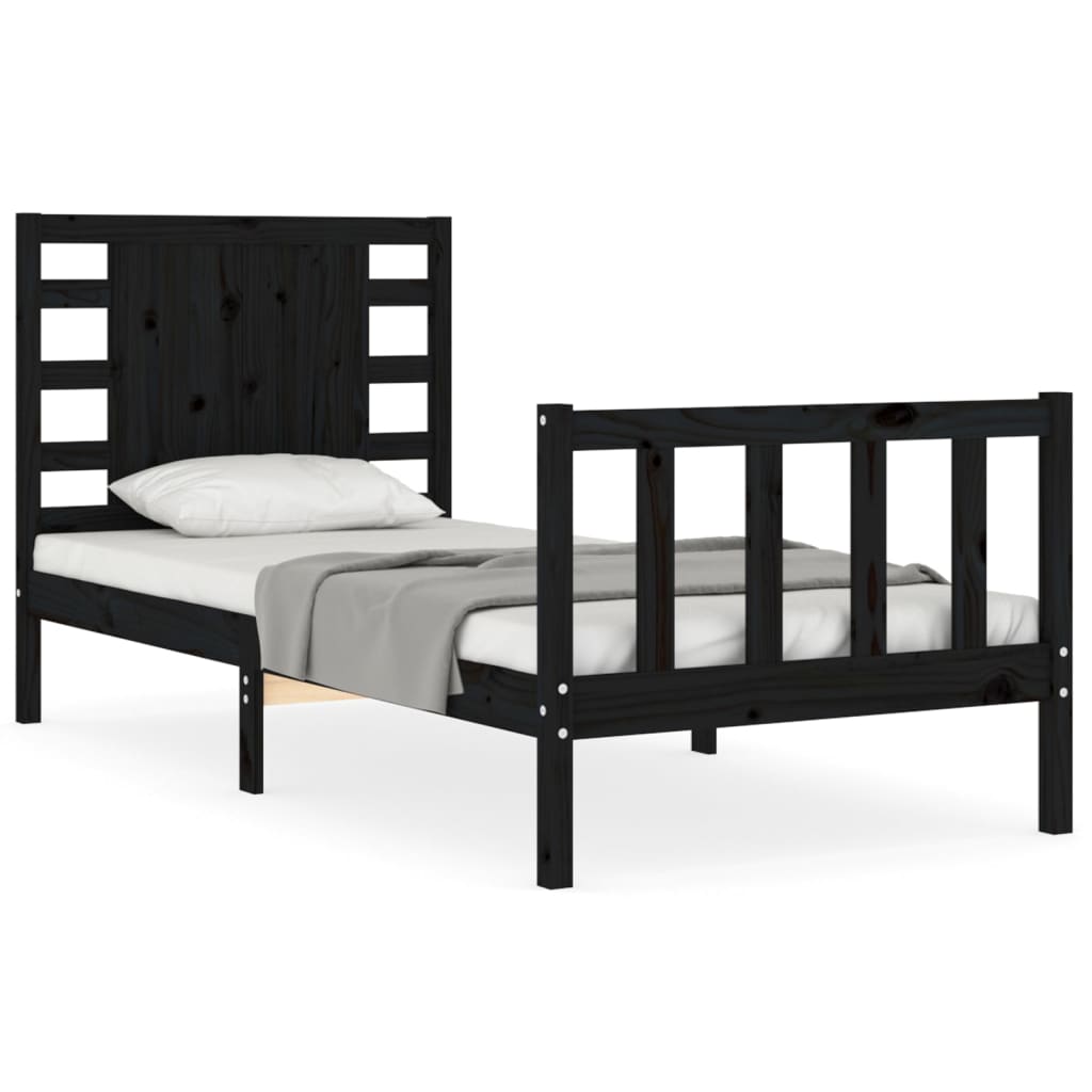 Sengeramme med hodegavl svart small single heltre
