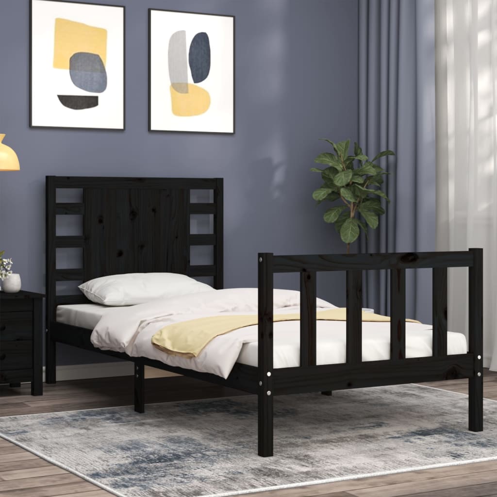 Sengeramme med hodegavl svart small single heltre