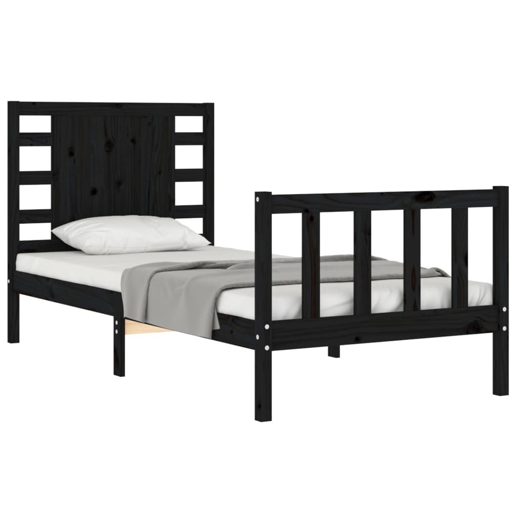 Sengeramme med hodegavl svart small single heltre