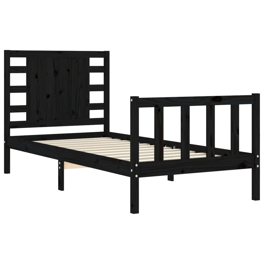 Sengeramme med hodegavl svart small single heltre