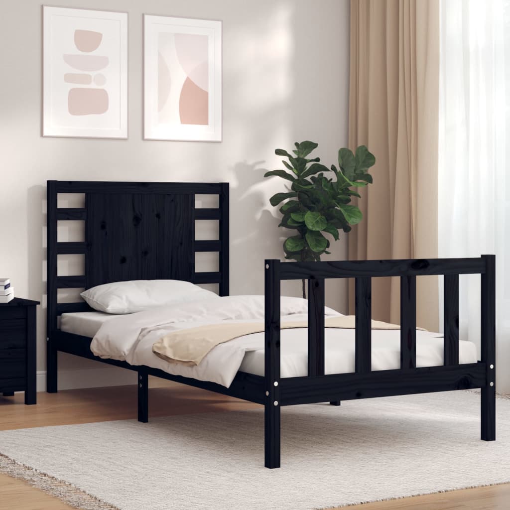 Sengeramme med hodegavl svart small single heltre