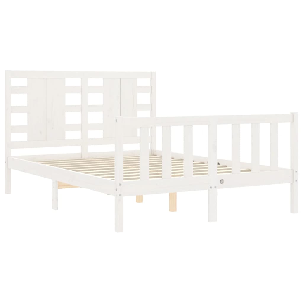 Sengeramme med hodegavl hvit small double heltre