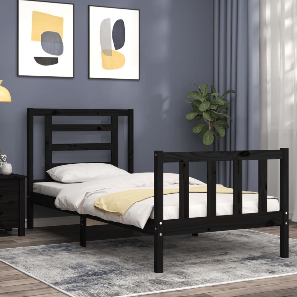 Sengeramme med hodegavl svart small single heltre