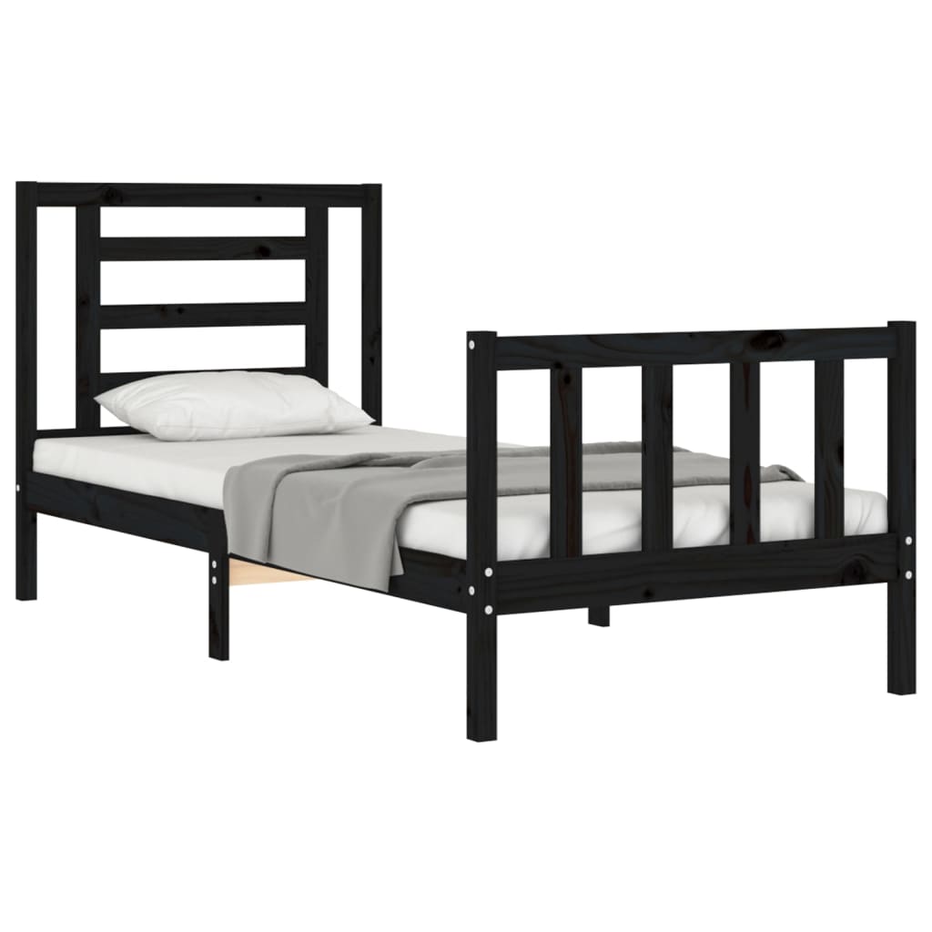 Sengeramme med hodegavl svart small single heltre