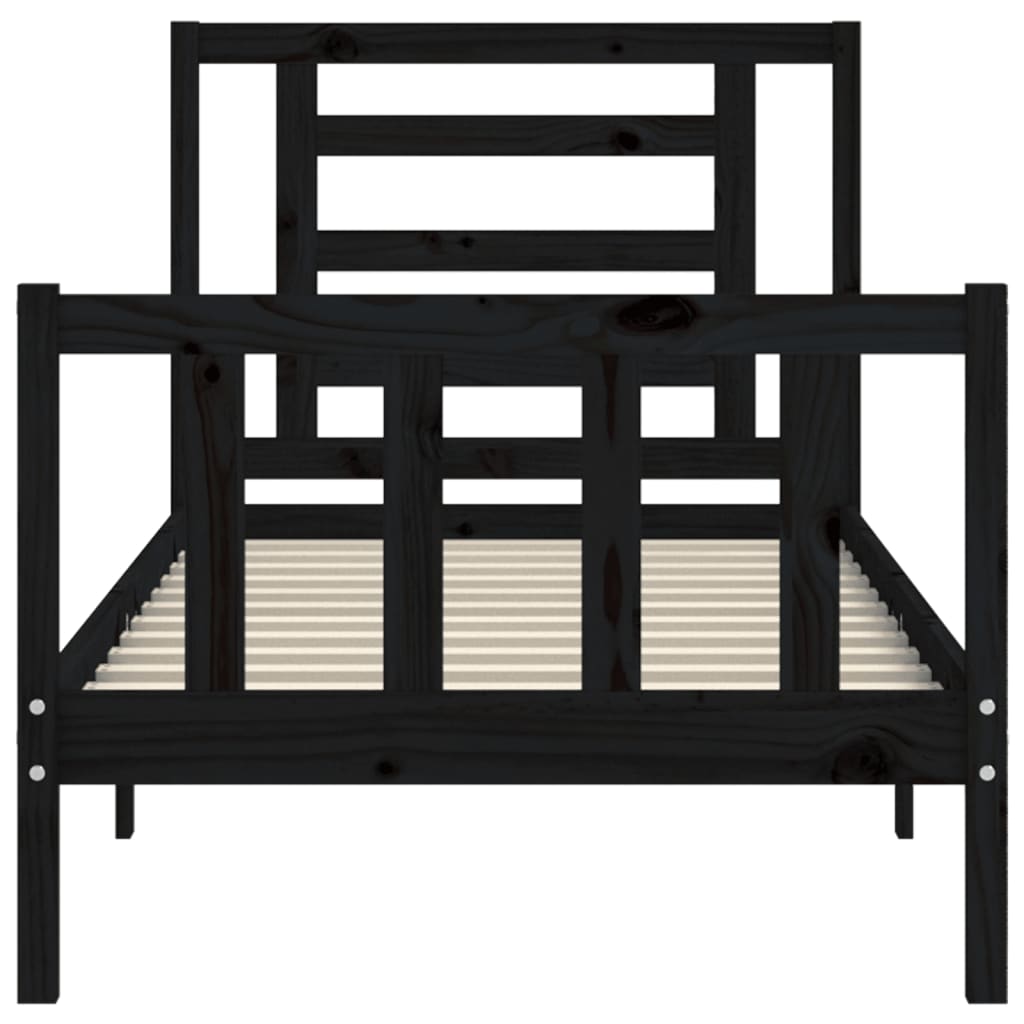 Sengeramme med hodegavl svart small single heltre
