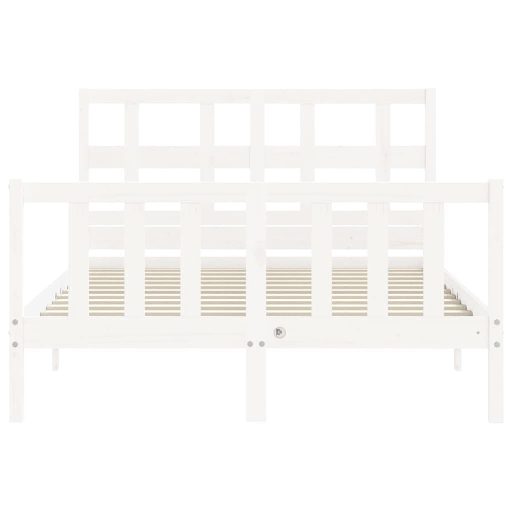 Sengeramme med hodegavl hvit small double heltre