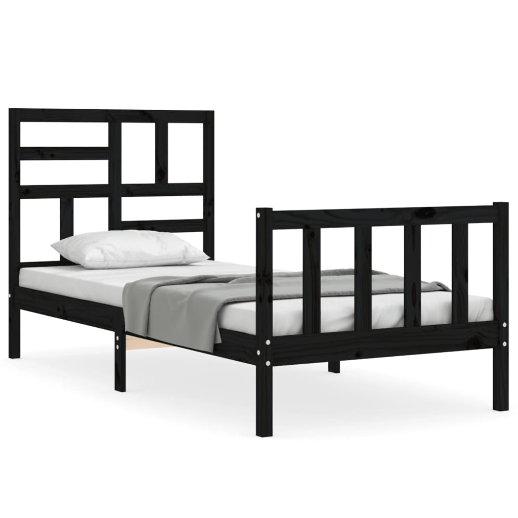 Sengeramme med hodegavl svart small single heltre