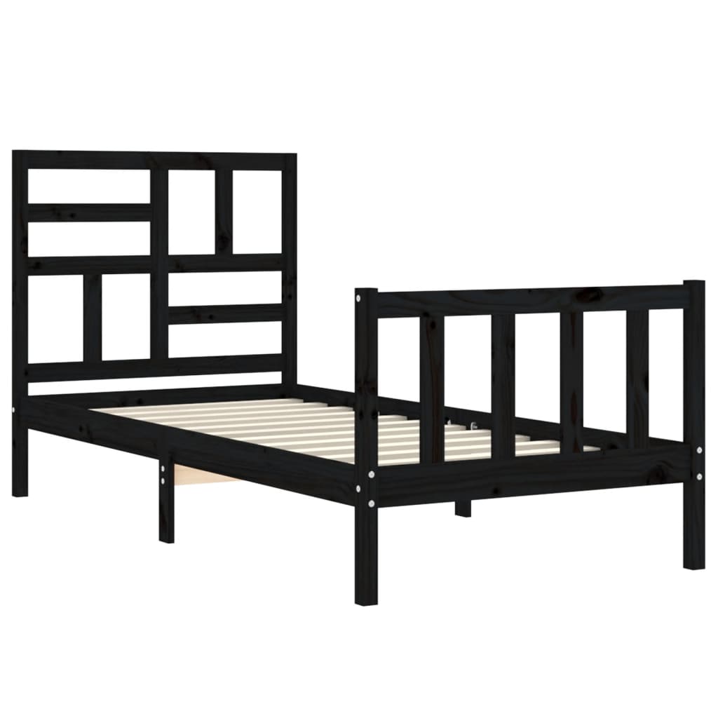 Sengeramme med hodegavl svart small single heltre