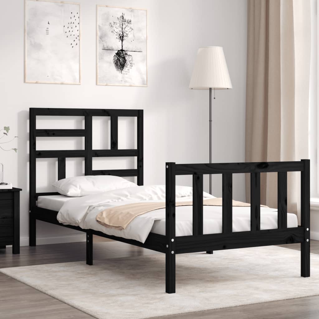 Sengeramme med hodegavl svart small single heltre