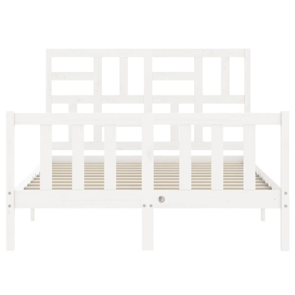 Sengeramme uten madrass hvit 140x190 cm heltre furu
