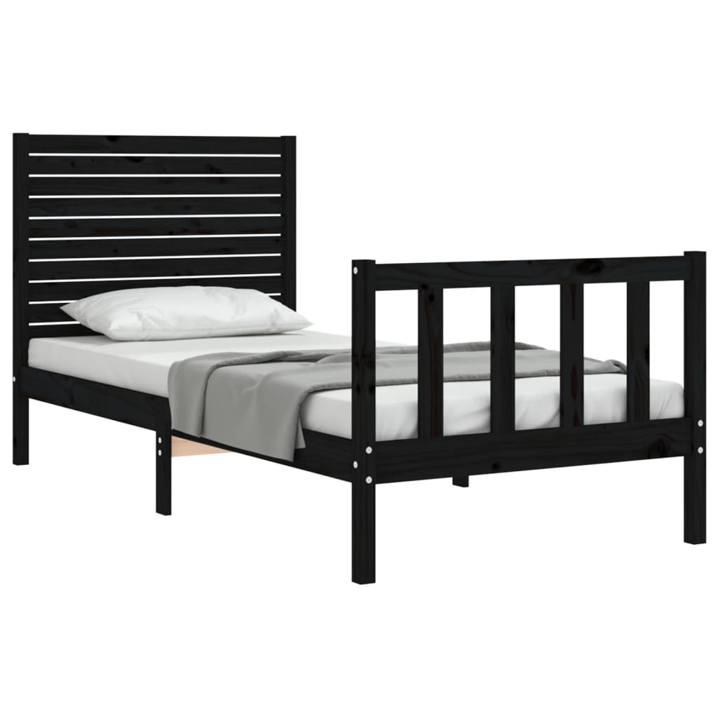 Sengeramme med hodegavl svart small single heltre