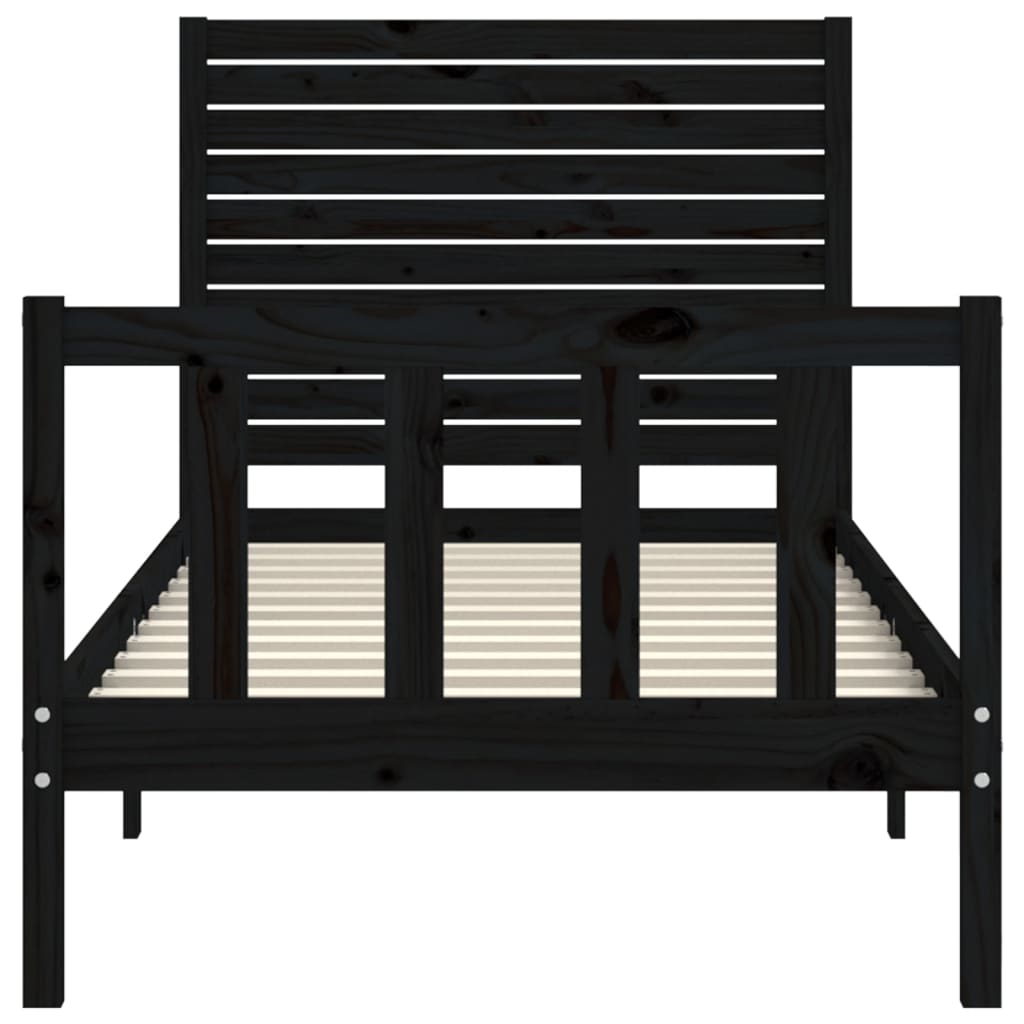 Sengeramme med hodegavl svart small single heltre