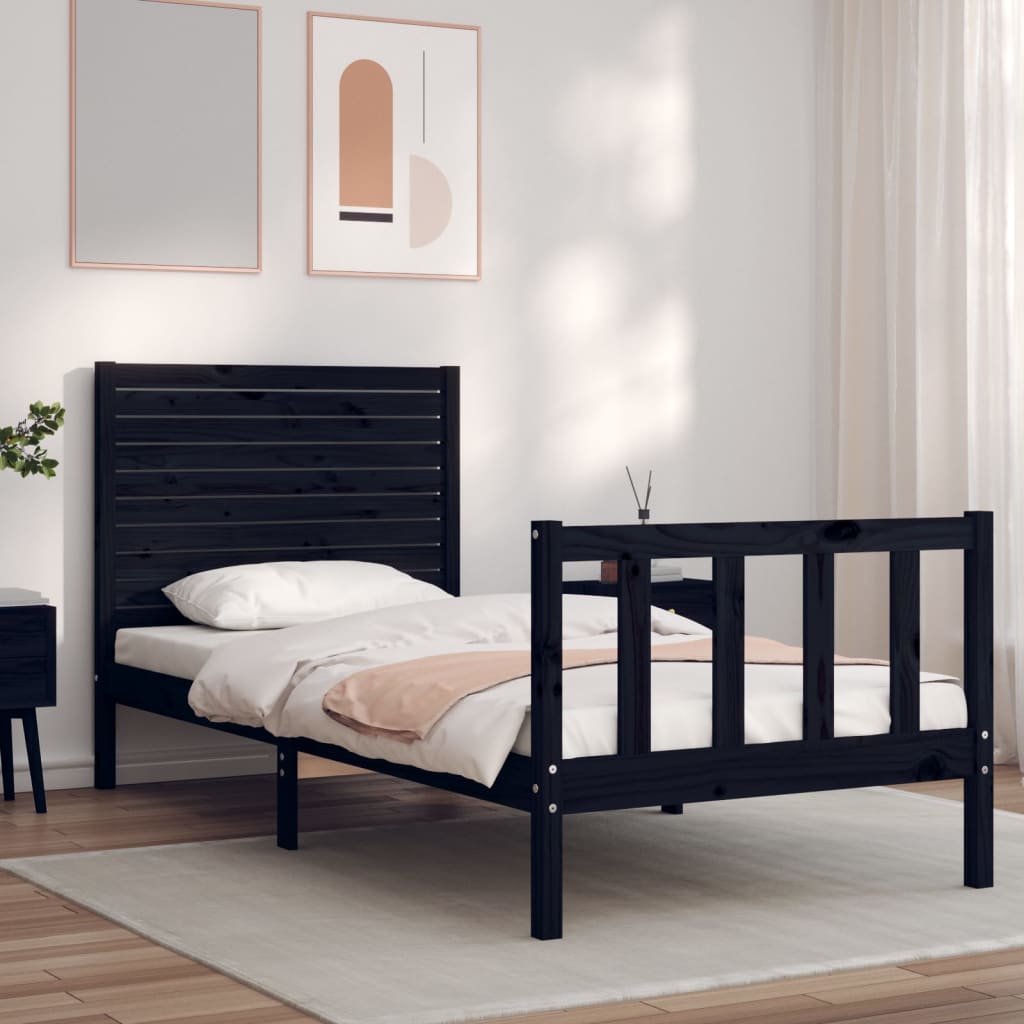 Sengeramme med hodegavl svart small single heltre