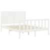 Sengeramme med hodegavl hvit small double heltre