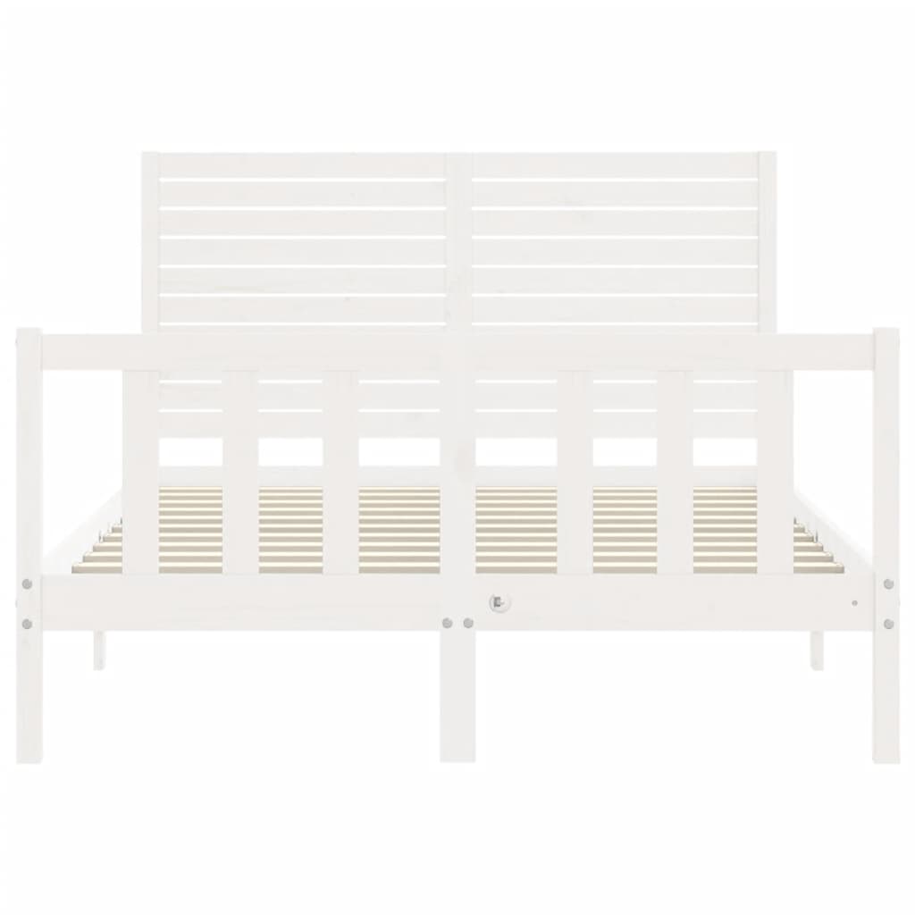 Sengeramme med hodegavl hvit small double heltre