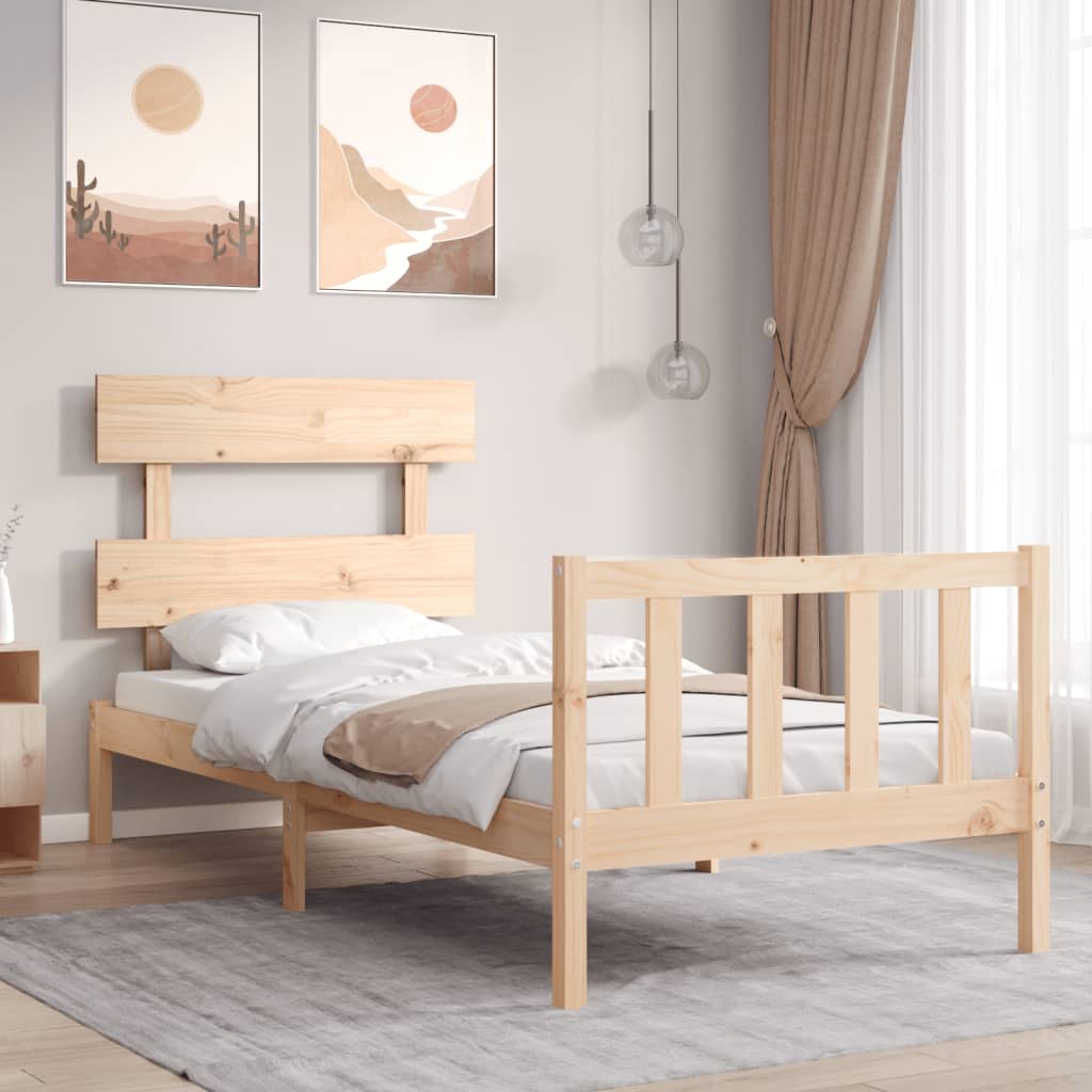 Sengeramme med hodegavl liten enkel heltre