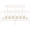Sengeramme med hodegavl hvit small double heltre