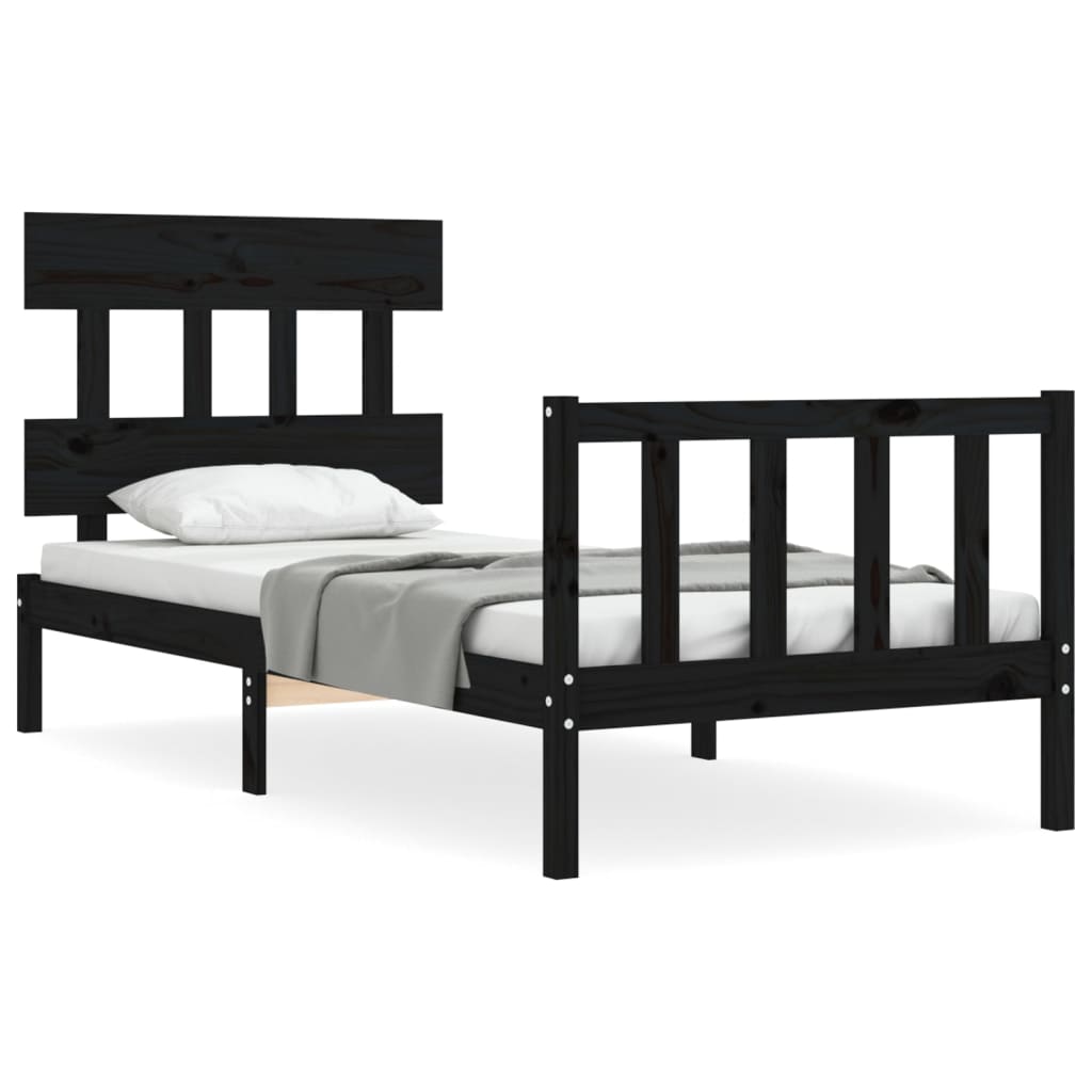 Sengeramme med hodegavl svart small single heltre