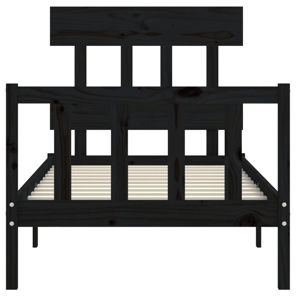 Sengeramme med hodegavl svart small single heltre