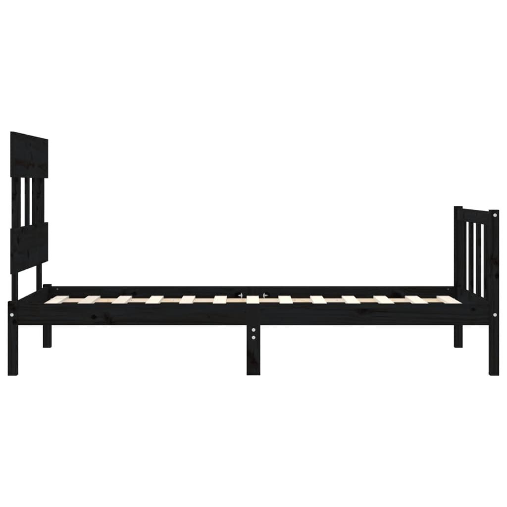 Sengeramme med hodegavl svart small single heltre