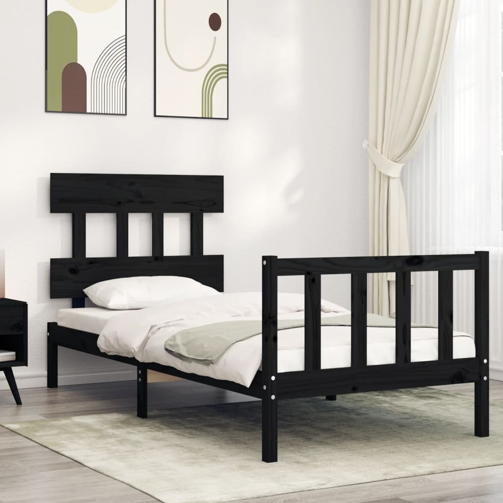 Sengeramme med hodegavl svart small single heltre