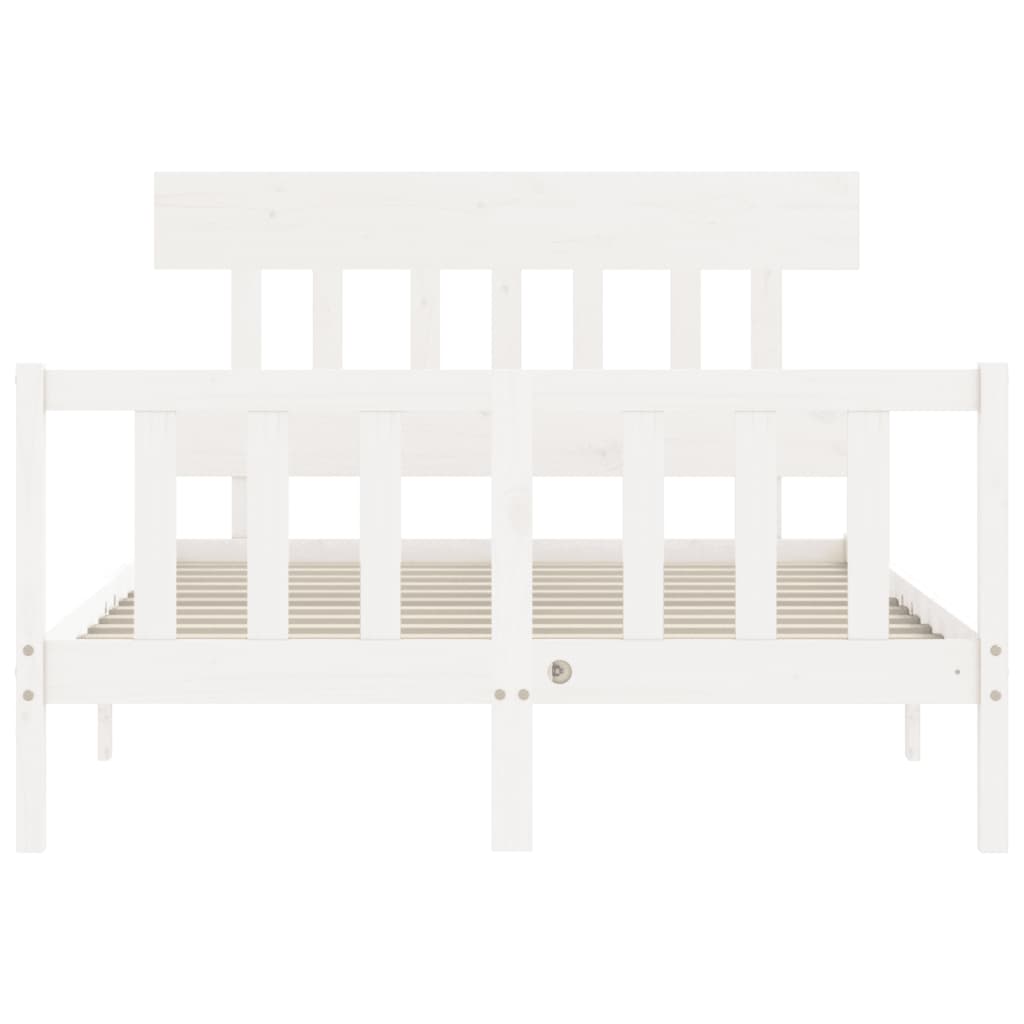 Sengeramme med hodegavl hvit small double heltre
