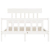 Sengeramme med hodegavl hvit small double heltre