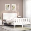 Sengeramme med hodegavl hvit small double heltre