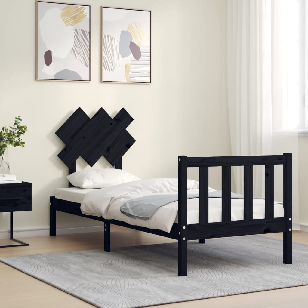 Sengeramme med hodegavl svart small single heltre