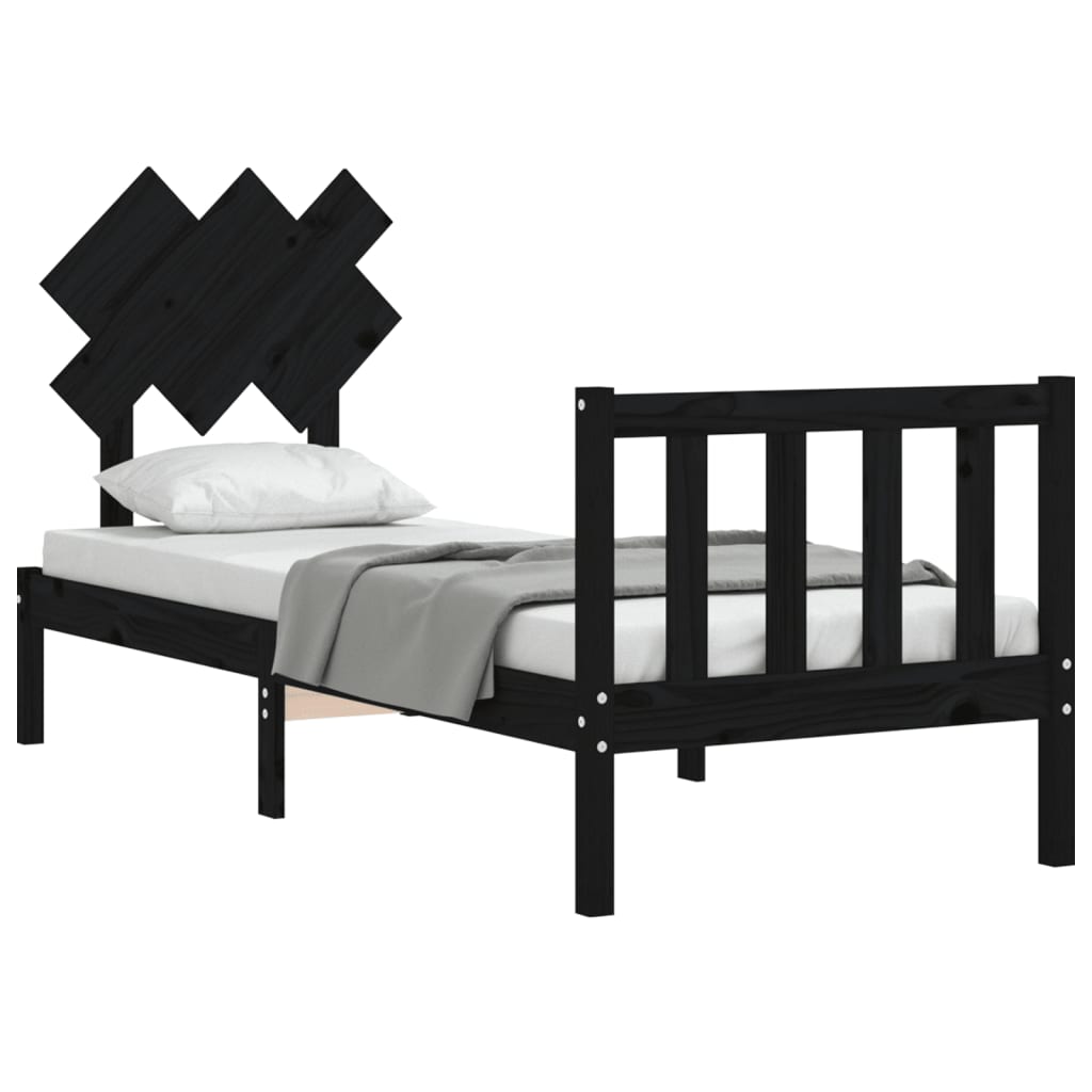 Sengeramme med hodegavl svart small single heltre