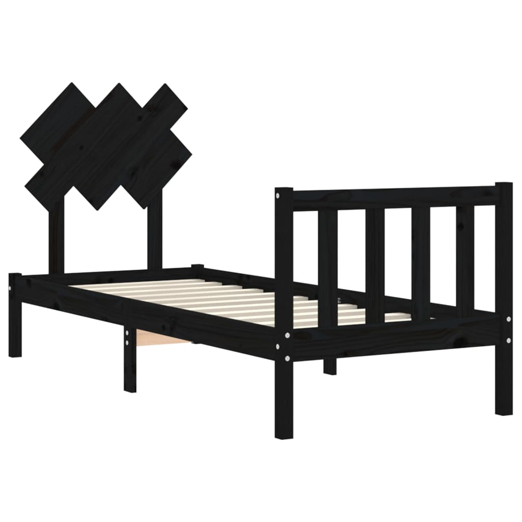 Sengeramme med hodegavl svart small single heltre